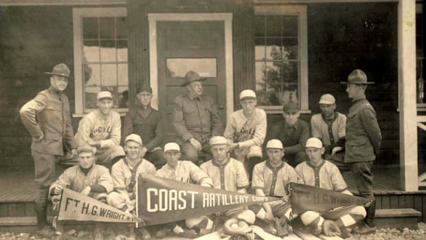  The baseball team of the 8th Coast Artillery Regiment of the New York National Guard.
