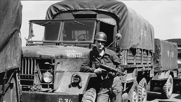  During the post-WWII years, Reo entered into a competition between Reo, Studebaker, and General Motors to design a new 2-1/2 ton tactical truck to replace the U.S. military’s fleet of GMC CCKWs, I.H.C. M-5-6s, and Studebaker US6s. General Motors wanted to hang on to the deuce-and-a-half market, and even though the military seemed to favor Reo’s design—first called the M34 (shown here), then the M44 Series. While both the Reo and G.M. trucks were accepted for production, the Reo M35 and its six-wheeled variant, the M34 (shown here), with its more powerful Reo Gold Comet 331 cid. engine and five-speed manual transmission, proved to be more durable and dependable, probably due to its relative simplicity, and went on to become one the most successful military vehicles in the world.