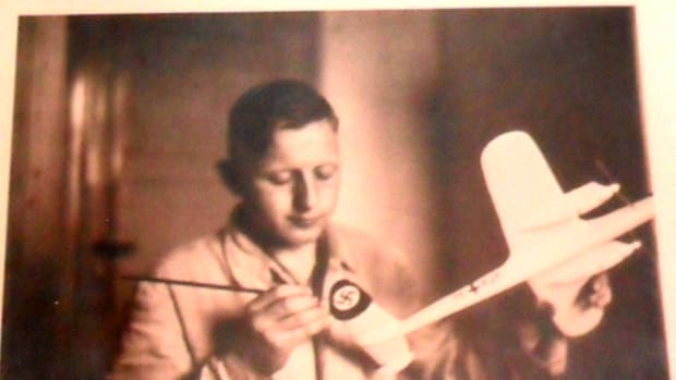 Hitler Youth members learned the rudiments of aviation by building model aircraft.