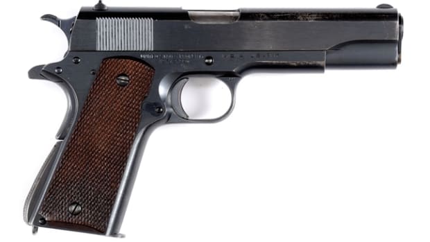 Rare and Fine Colt 1911 A-1 Military production of 1938, from a fine single owner collection of military arms; estimated at $3,000-4,000, sold for $51,750.