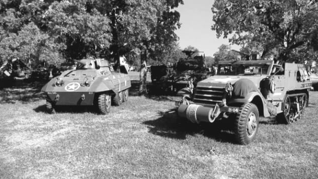  Armor commonly seen at Texas events includes half-tracks, light tanks and armored cars.