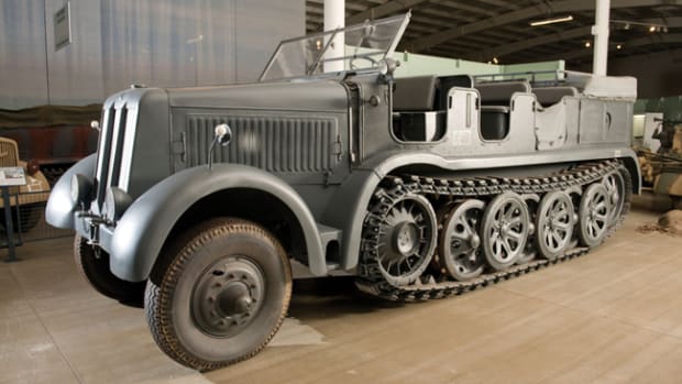  WWII Daimler-Benz DB10 12 ton Half-Track Primer Mover, among the scarcest of all German equipment, sold for a remarkable $200,000 hammer price at Auctions America’s sale at the National Military History Center, Dec. 1 in Auburn, Ind.