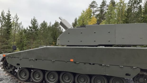  Sweden's new CV9040 undergoing testing of the Mjolner twin 120 mm mortar turret. #BAESystems, #Hagglunds, #CV9040, #MilitaryVehicle, #Armor