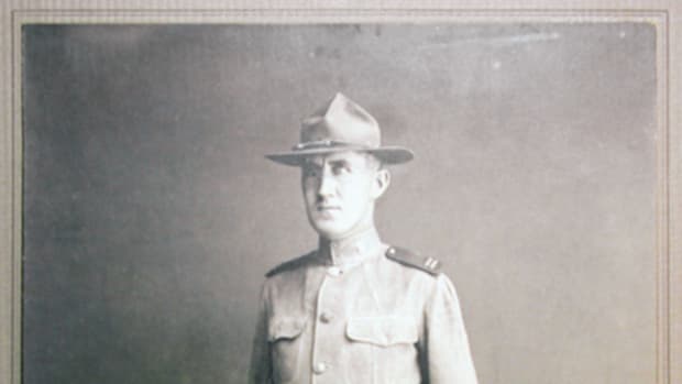  Full length photo of Capt. O H Newton in full uniform wearing the sword pictured in this article on a Philippine Constabulary leather belt. Newton, who stood 6’ 4”, must have seemed a giant among the Philippine natives.