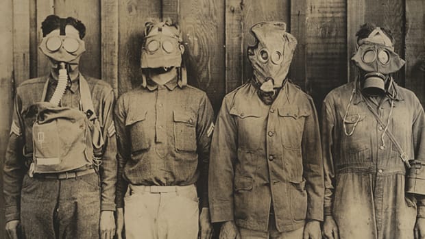 Photo of WWI Gas masks to represent the COVID-19 outbreak.