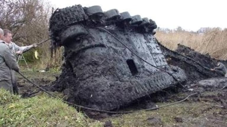 Sherman Tank Found in Ukrainian Bog in 2004