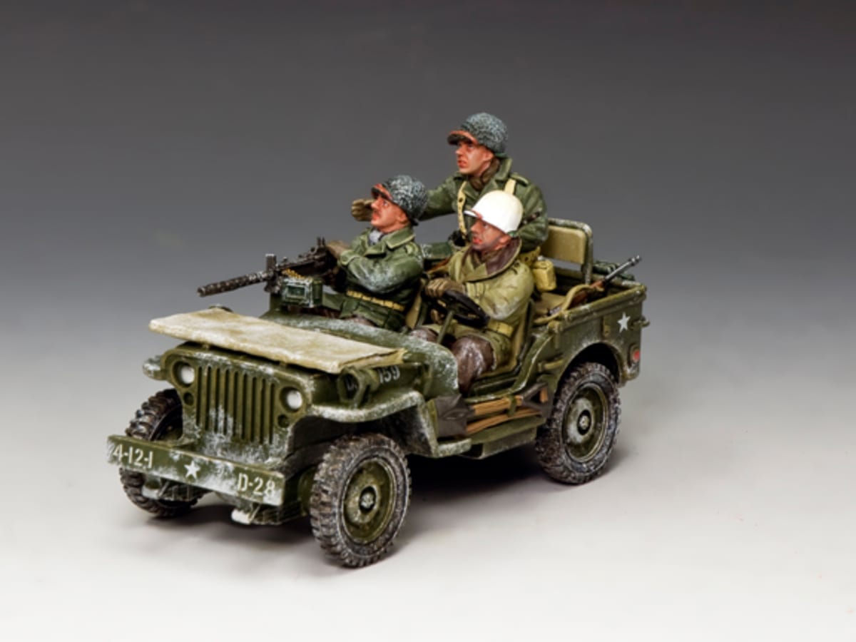 KING & COUNTRY BATTLE OF THE BULGE BBA050 U.S ARMORED JEEP SET MIB 
