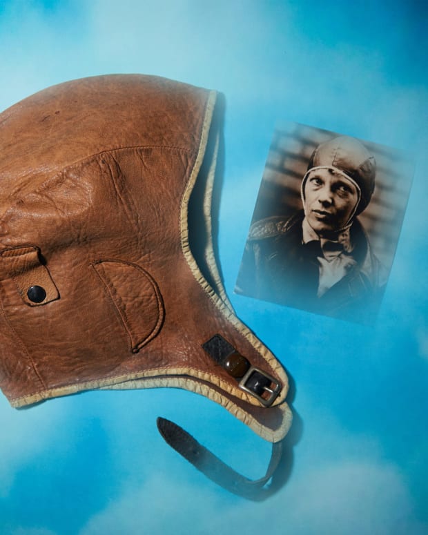 Earhart-flight-worn-cap