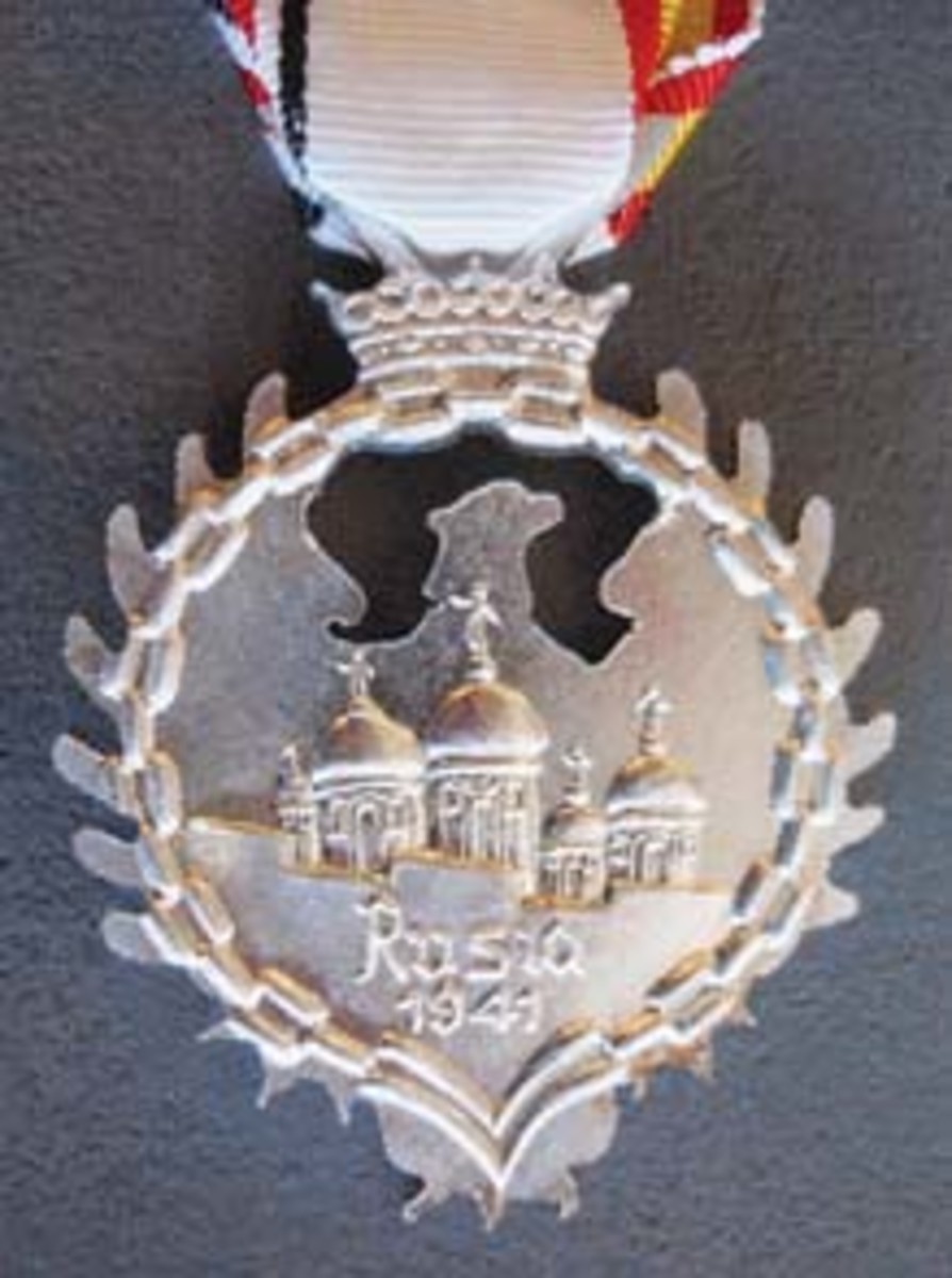 Spanish Medal for the Russian Campaign, reverse.