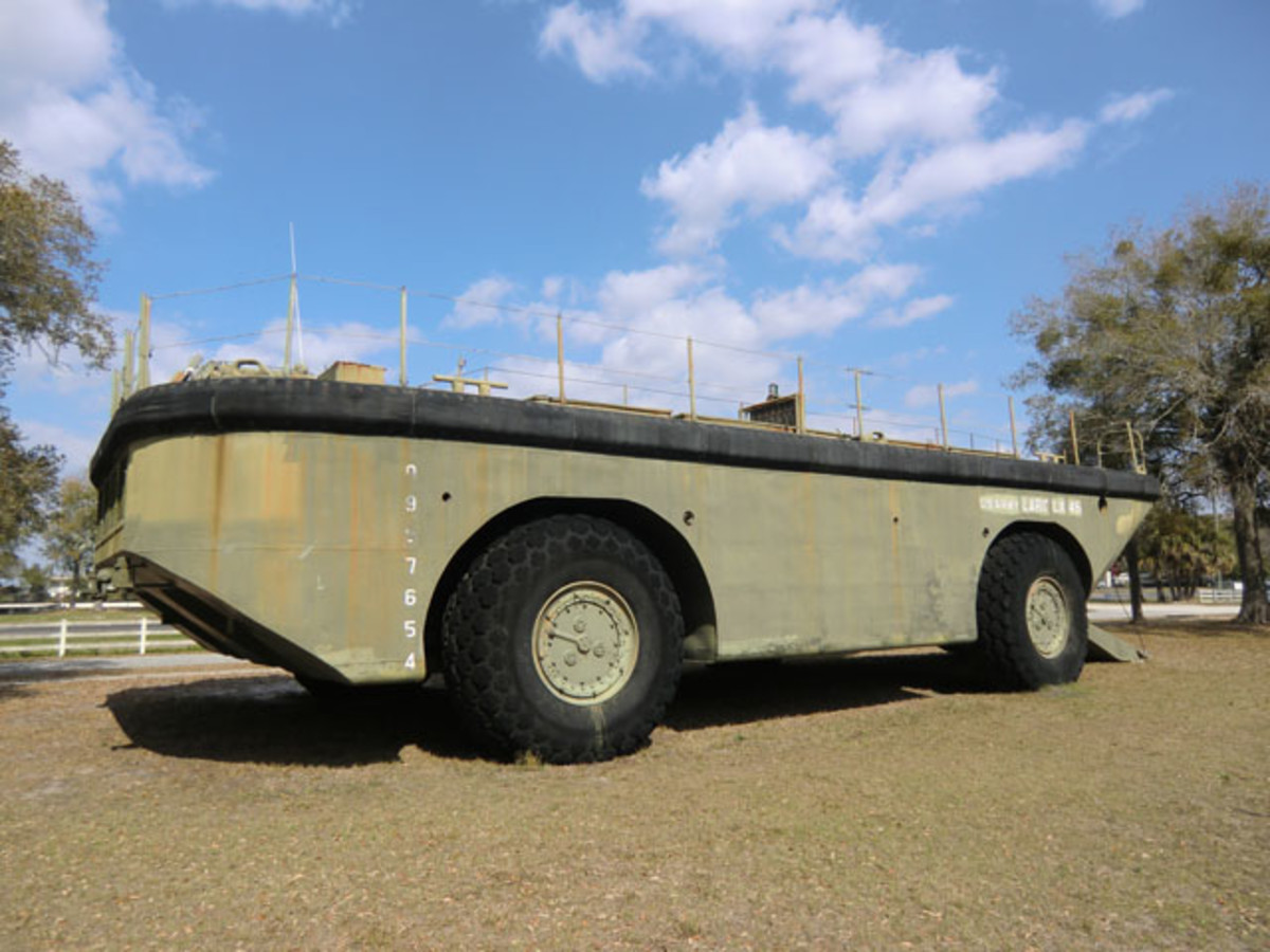 The LARC-LX, a huge, U.S. wheeled, amphibious vehicle is on display at the Military Museum Of North Florida in Green Cove Springs, Fla.