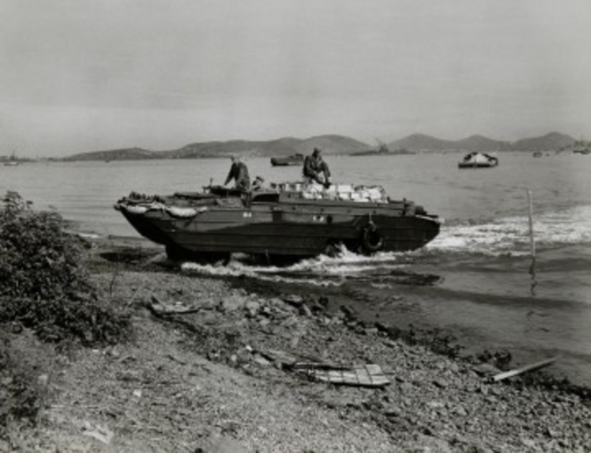 The most successful amphibious vehicle ever fielded by the military was another Roderick-Stephens design--the GMC-produced DUKW. Sparkman and Stephens, his firm, designed the hull--which, not surprisingly, resembles an enlarged GPA--to wrap around the chassis of a GMC 6x6 cargo truck.