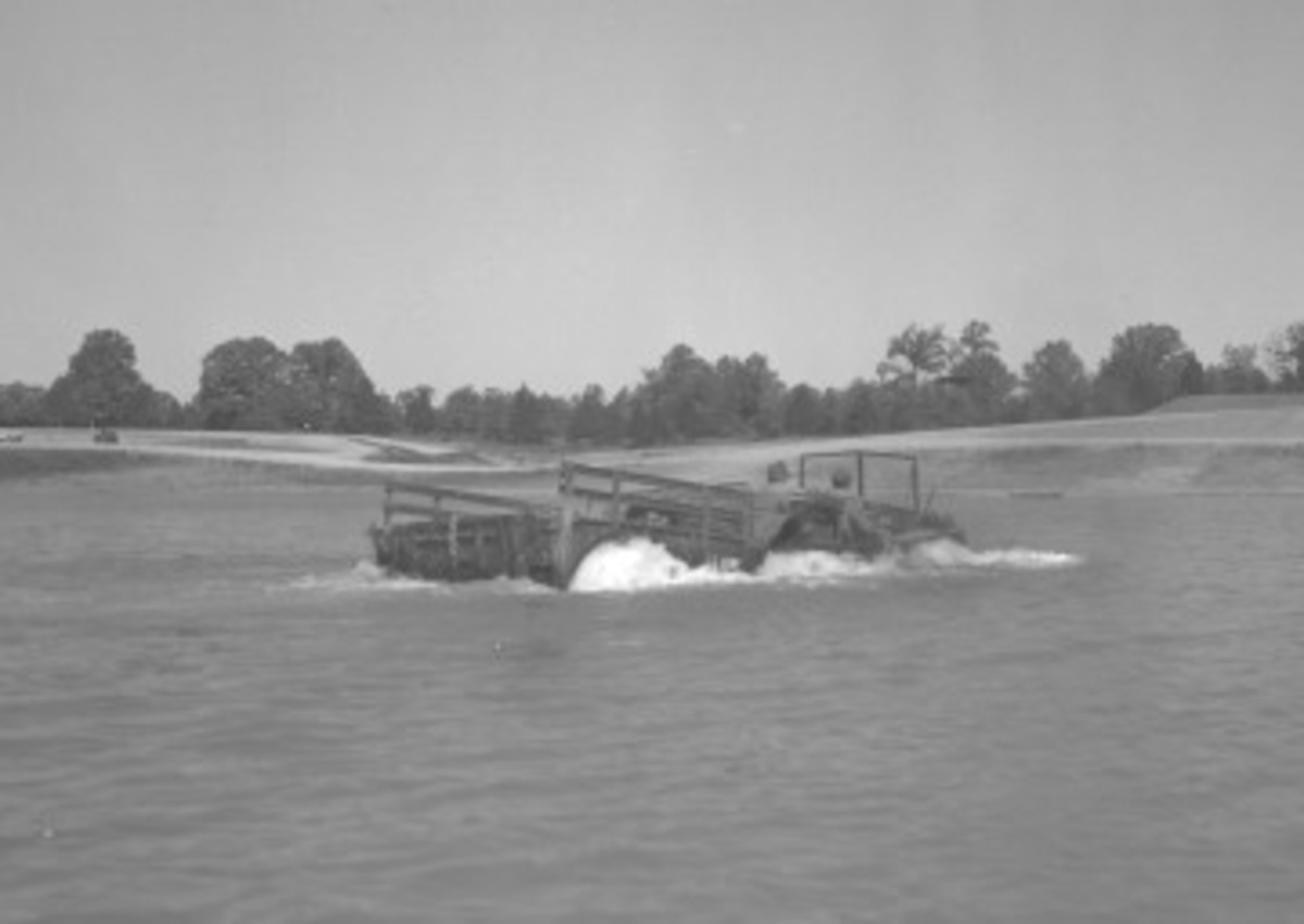 Seen here in prototype form, the M561 Gama Goat was an attempt at an amphibious transport vehicle. Perhaps overly complex, the articulated vehicle was known to be very loud. Unfortunately, many collectors speak ill of the vehicle, equating it to merely a truck--rather than realizing it is an amphibian--with the additional maintenance tasks inherent with the dual functions.
