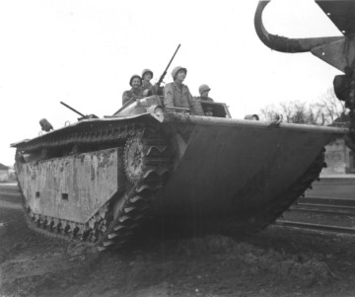 The Alligator series of vehicles were instrumental to the success of landings in the Pacific, as well as river crossings in Europe. Though track-laying, these vehicles lacked the armor and firepower of tanks, sorely needed during landings.