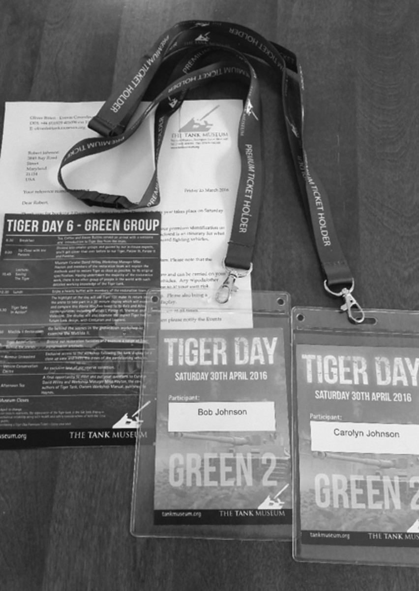 Here they are: The two Tiger Day Premium Ticket Holder Green team identification badges and itinerary – two tickets that would fulfill a life’s dream!