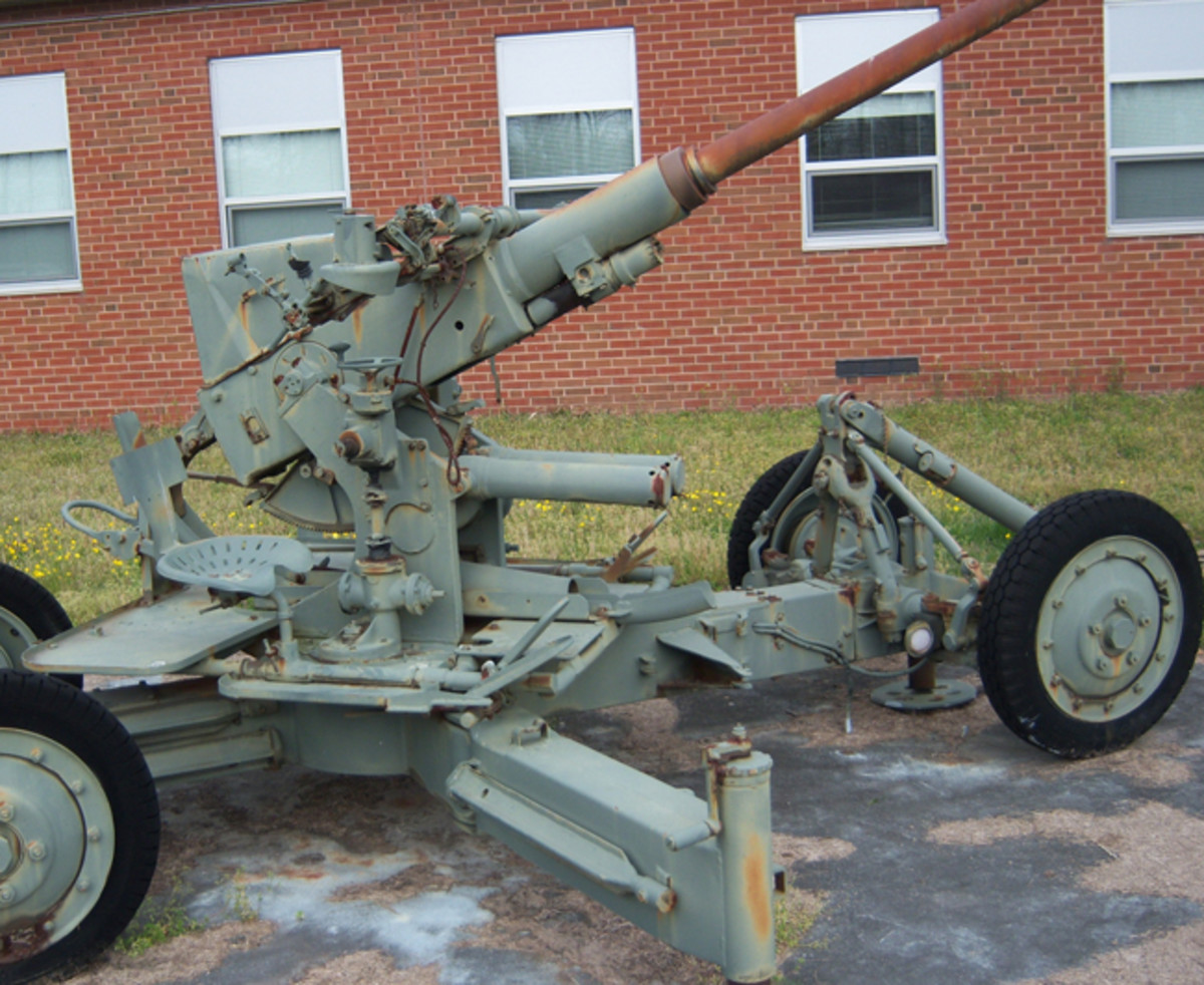  The 40mm Bofors at its original site at the Portsmouth Readiness Center.