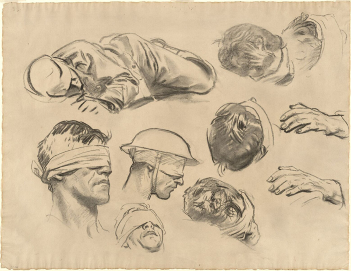  A study drawing of John Singer Sargent's "Gassed"