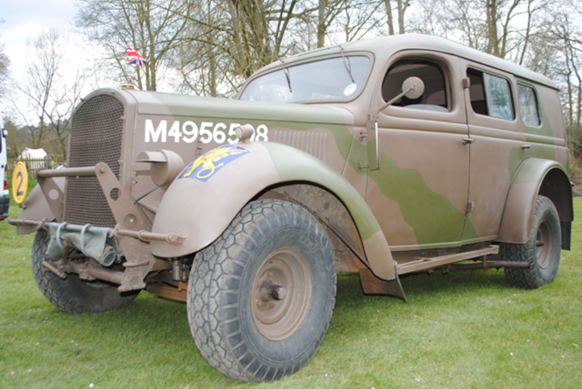 Ford WOA2 Heavy Utility Vehicle restored to its wartime colors and carrying the symbol of the 43rd (Wessex) Reconnaissance Division. It belongs to R.L. Davey, a member of the British Military Vehicle Trust.