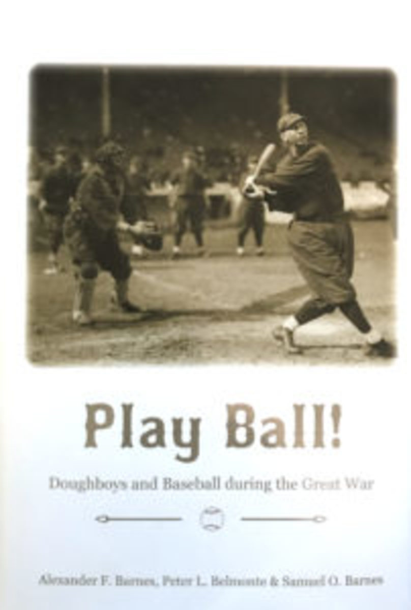  Play Ball! Doughboys and Baseball During the Great War, by Alexander F. Barnes, Peter L. Belmonte, and Samuel O. Barnes (ISBN: 978-0764356780, Schiffer Publishing, 4880 Lower Valley Road, Atglen, PA 19310; 610-593-1777; www.schifferbooks.com. Hardcover, 256 pages, illustrated throughout, 2019, $26.99)