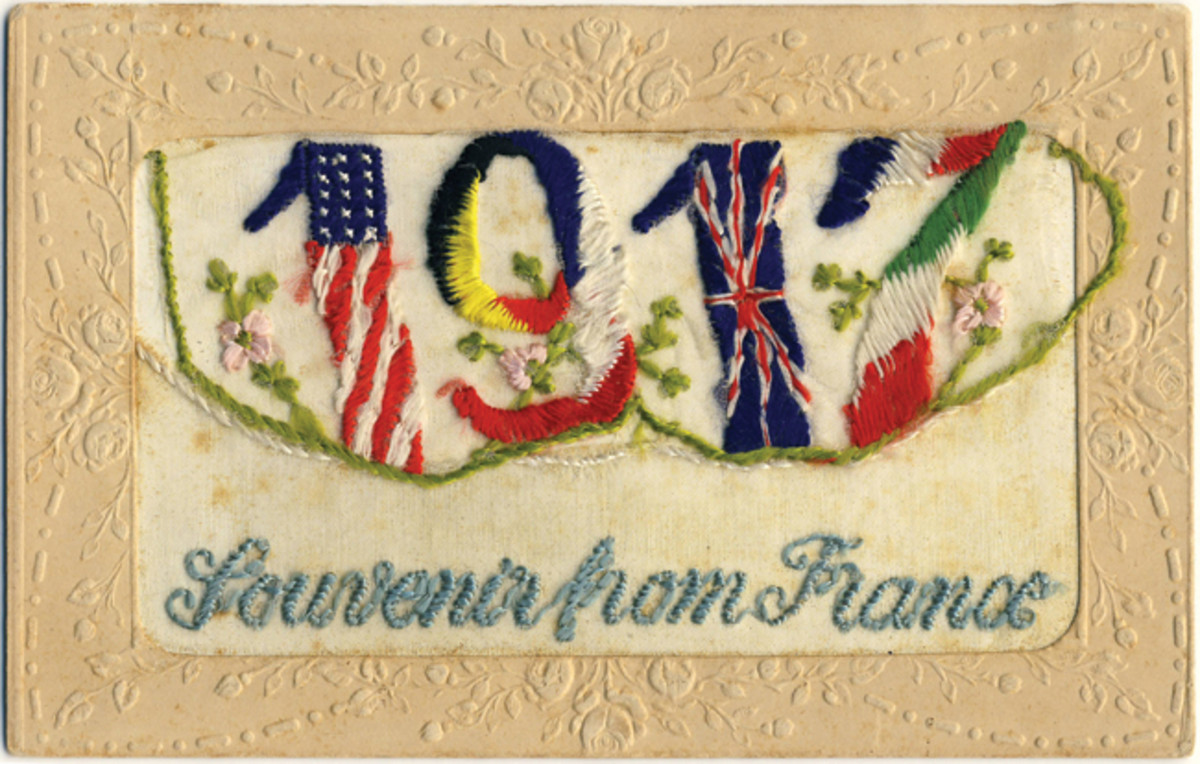  Becoming popular in the late 19th century, decorated silk objects were popular with soldiers want to send something home that would cast a “softer” side to the realities of military life.