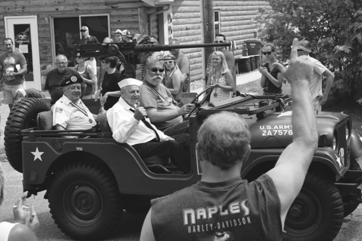  Pequot Lakes , Minnesota, 2016 Parade. Escorting WWII Veterans Emery Nelson and Wayne Leek.
