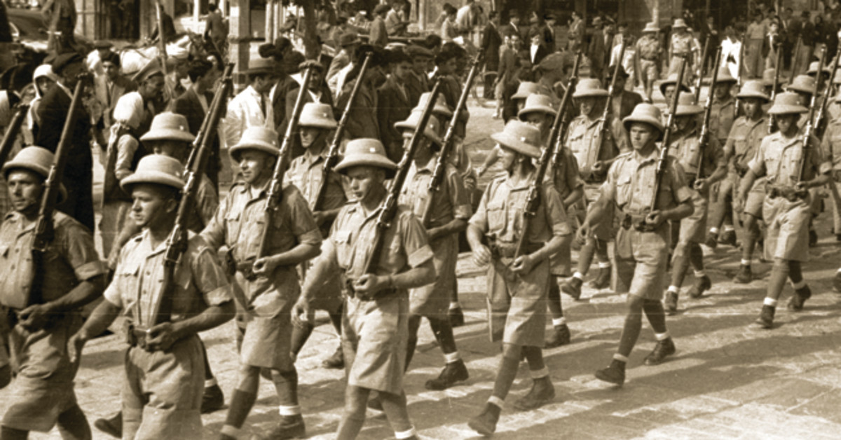  Polish troops in North Africa circa 1941 equipped with British uniforms and equipment. These men are members of the 3rd Carpathian Rifle Division are wearing the British-made khaki sola pith (KSP) hat. This pattern was used in semi-official capacity in India and Burma the late 1890s and officially replaced the Wolseley in India in 1938. It was widely used in North Africa and the Middle East during World War II. Polish Archives