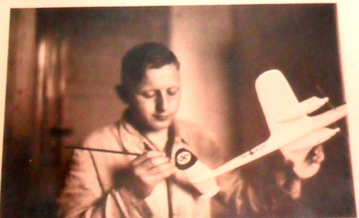 Hitler Youth members learned the rudiments of aviation by building model aircraft.