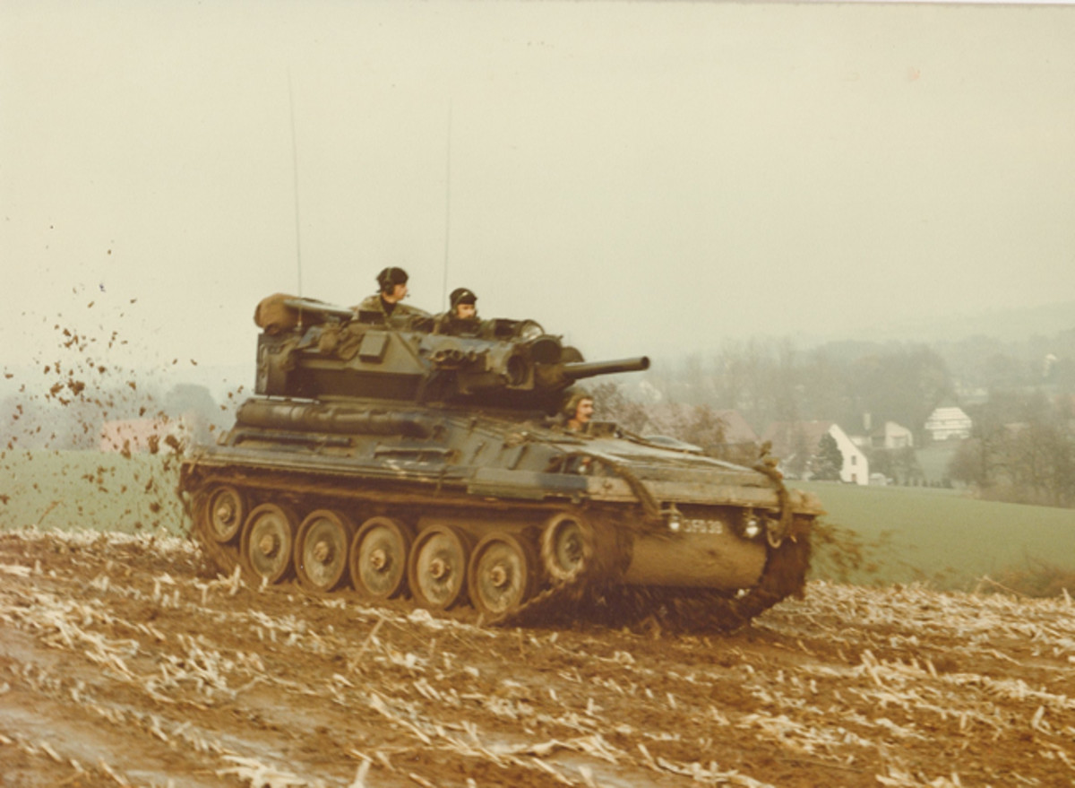 The FV101 Scorpion was designed as a reconnaissance vehicle. It was the lead vehicle and the fire support type in the Combat Vehicle Reconnaissance (Tracked), CVR(T), family of seven armored vehicles.