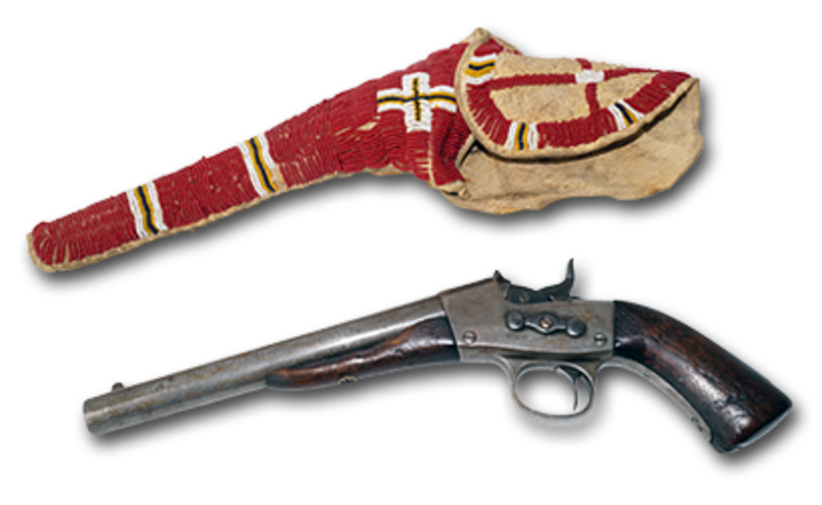 Remington Revolver, Shoshoni Beaded Holster. 14 1/2"L. Estimate: $4,000 - 6,000 
