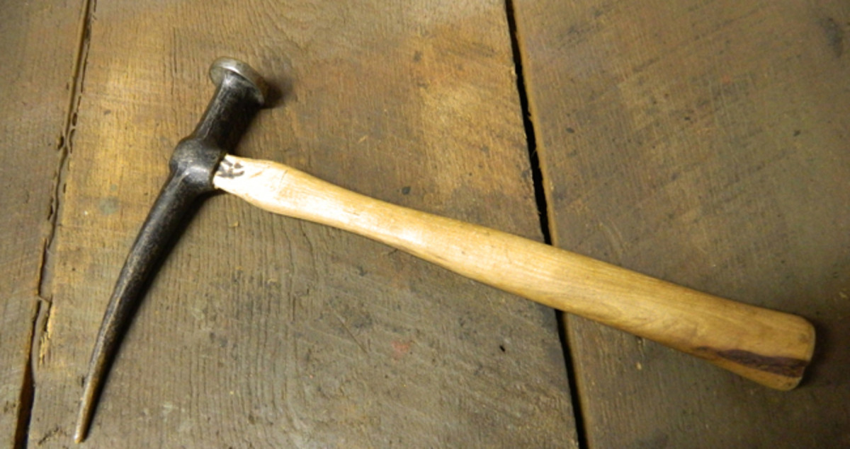 Your most valuable assessment tool: A good, sharp pick hammer. Do not be afraid to use this. It is better to find weak spots now. Listen to the sound of the steel as you tap it—you can learn a lot from changes in tone.