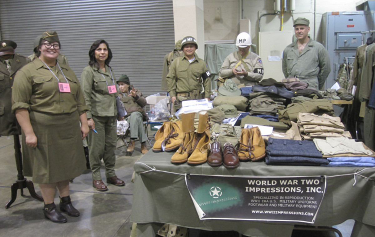 WWII Impressions, INC., was the the one-stop shop for reenactors. They offered a variety of reproduction uniforms as well as gave visitors their personal attention and expertise to put together their WWII ensembles.