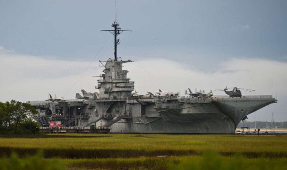  USS YORKTOWN sits proudly on the harbor in Charleston, S.C.
