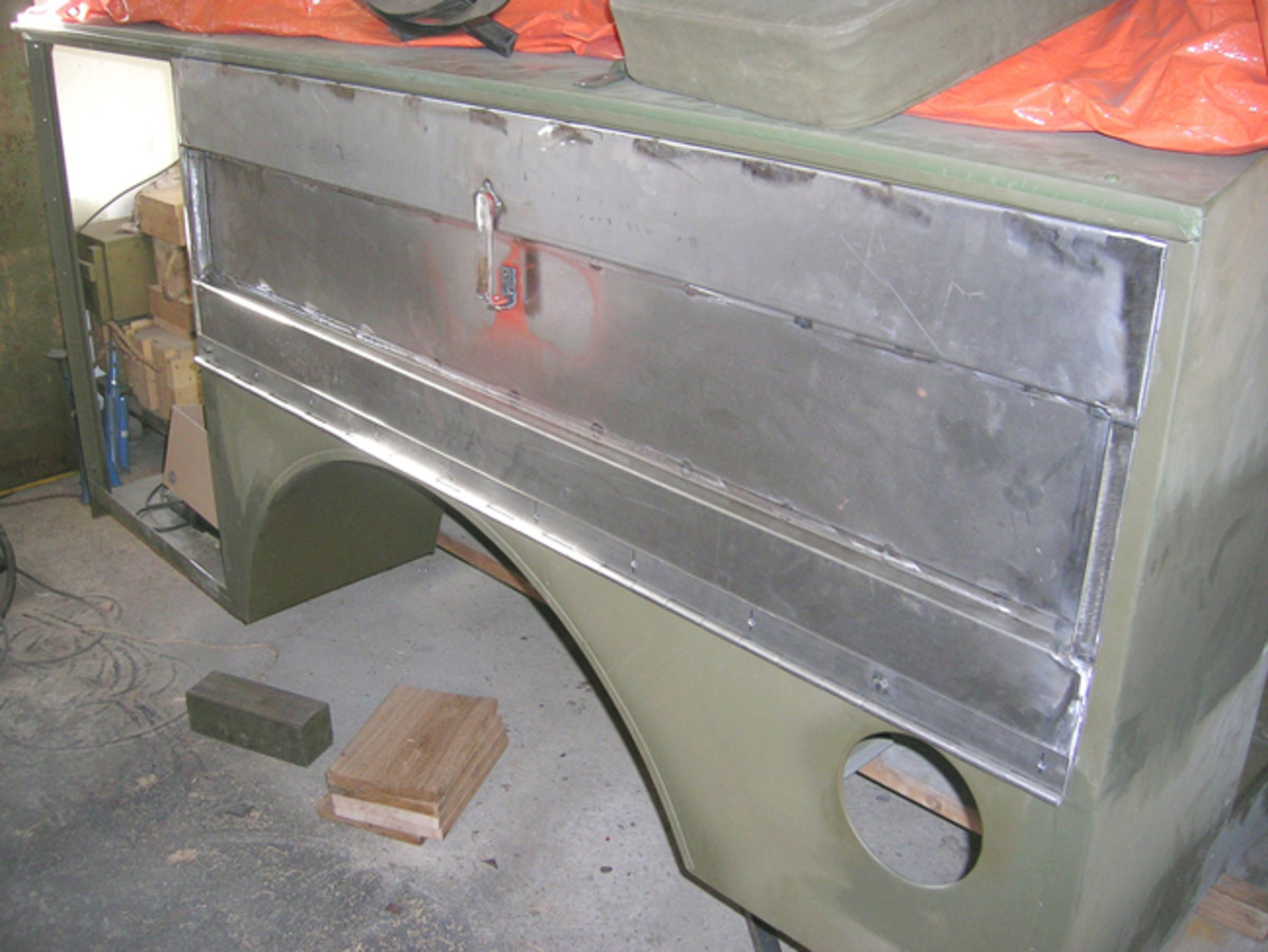 A sheet metal company took care of cutting the metal exactly the way it originally was. I took the nicely cut parts to my shop to mount them on the chassis. Sounds easy doesn’t it? Well, it took a couple of months to properly mount the pieces!