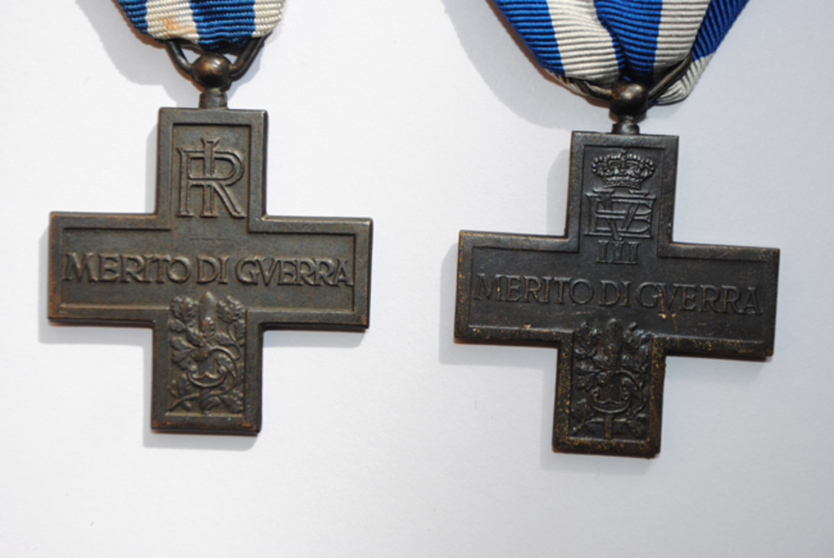 UK p&p. Inc Medal ribbon x 6" War Merit Cross ITALIAN 