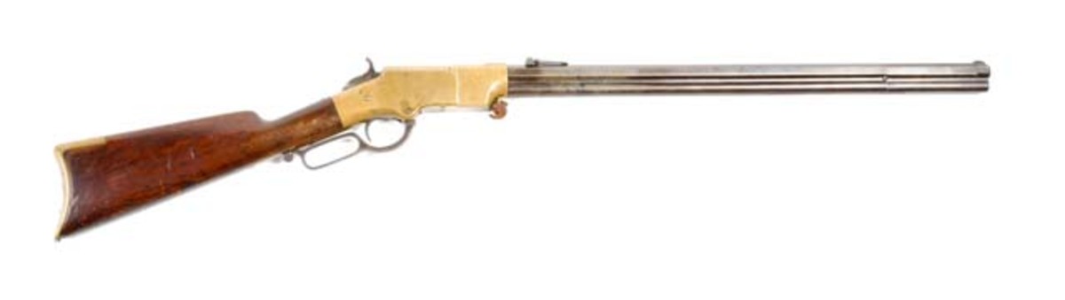 Civil War era Martial Henry lever-action rifle, documented as issued to Company B, First DC Cavalry, estimate $25,000-$45,000. Morphy Auctions image