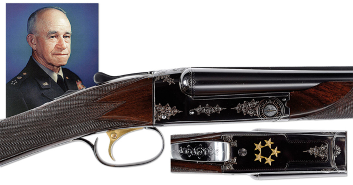  Historically Important 20 Gauge Winchester Model 21 Factory Custom Finished and Gold Inlaid Shotgun Presented to Five Star General and First Chairman of the Joint Chiefs of Staff Omar N. Bradley