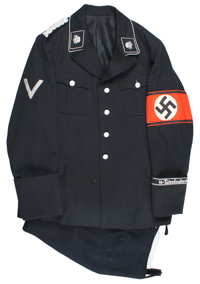  German Nazi tunic, worn by an officer in the SS branch in charge of security at the concentration camps, very rare.