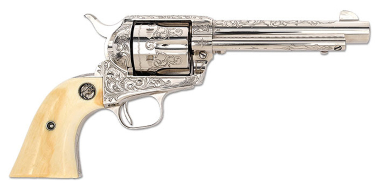  Colt Single Action Army Revolver with Ivory Grips Engraved by Wilbur Glahn (Sepulveda Collection)