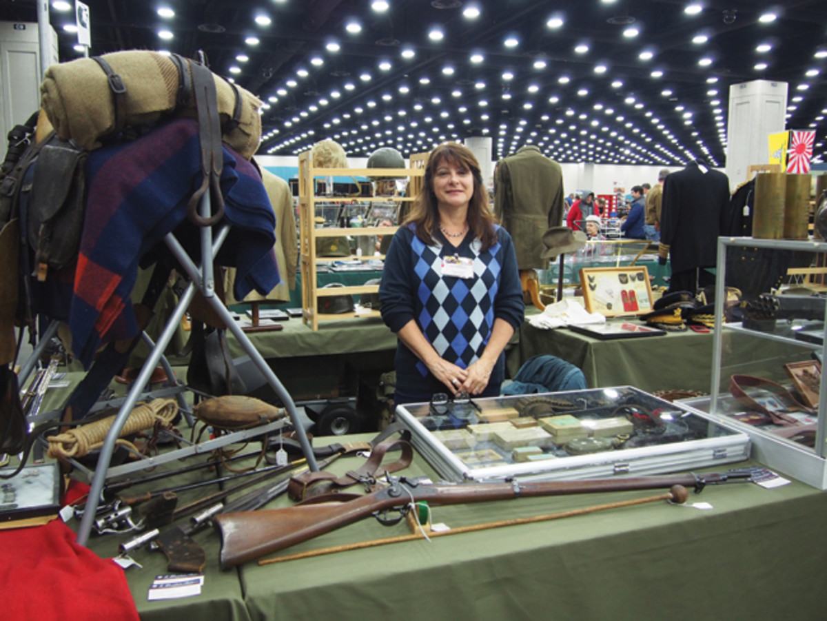 Jean Mountain of J. Mountain Antiques understands what it means to run a large event, and now serves as the co-chair for the New England Antique Arms Society’s annual show in Sturbridge, Massachusetts.