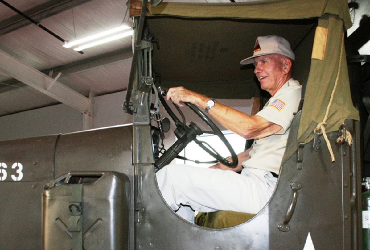 Herman at the Wheel of his 1945 Ward LaFrance Heavy Wrecker