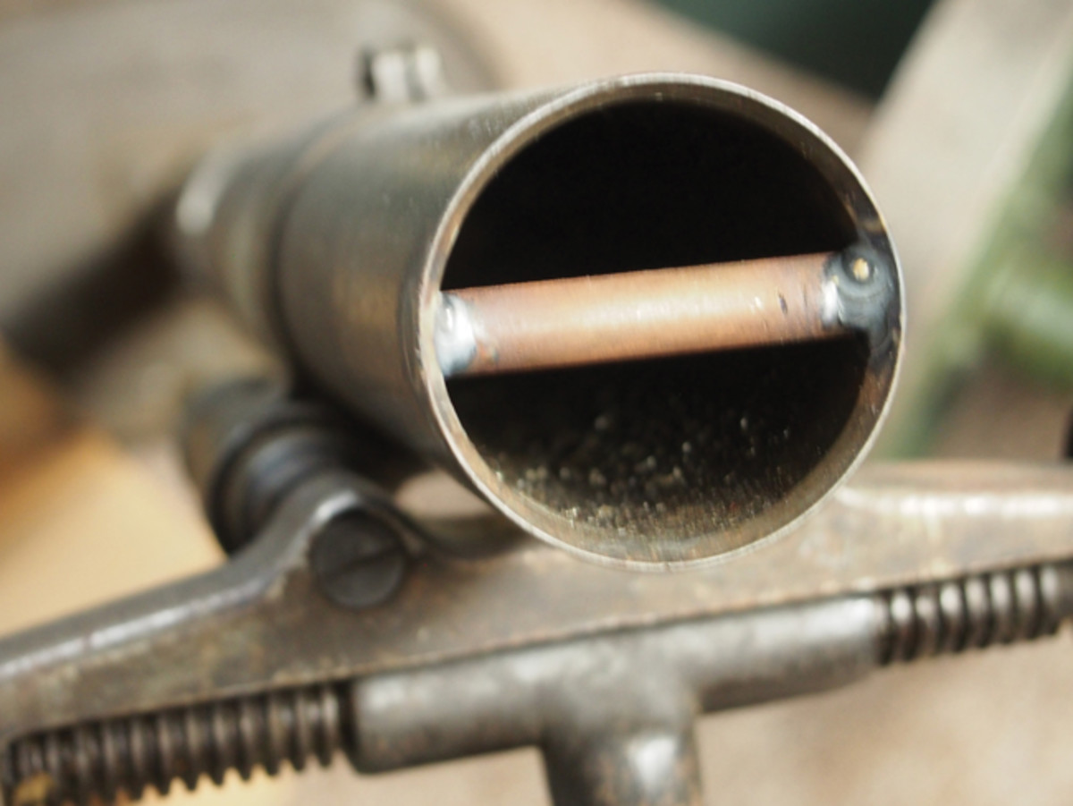 The other ATF criteria for a mortar to be considered “deactivated” is a a bar welded across the tube, no less than one inch below the muzzle. This is to ensure that no round can be dropped down the tube.