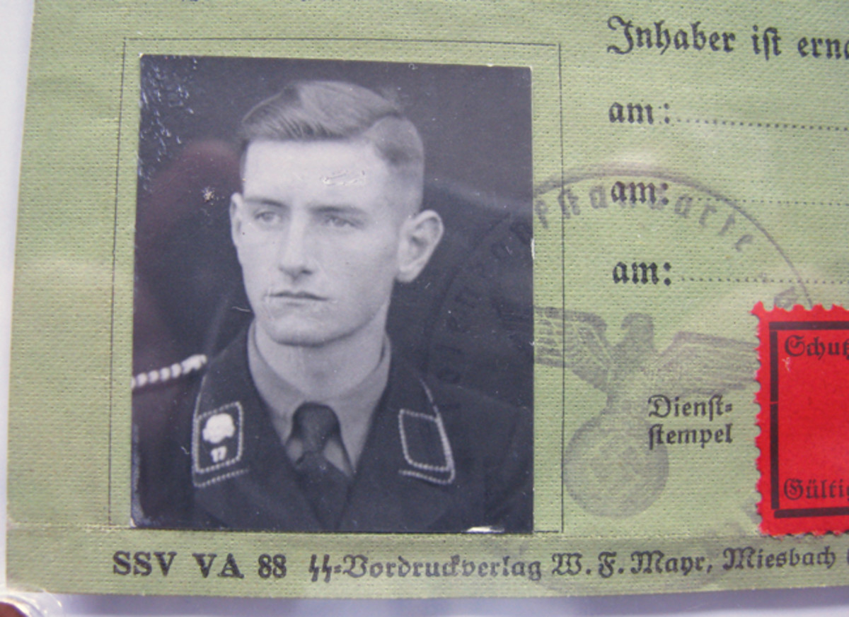  The Totenkopf Verbande had its own unique ID as this carried by member, Josef Pambalk. Mark Pulaski Collection