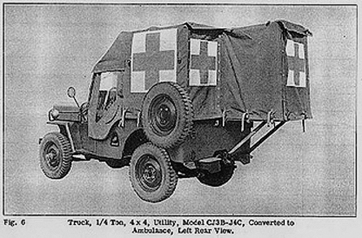 Model CJ3B-J4C converted to military ambulance