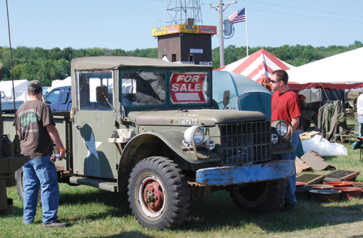 M37 for sale at a past show in Iola, Wisconsin.