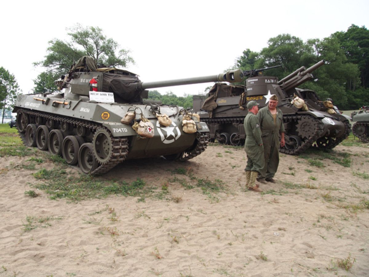  An M18 and M7 added mobile firepower to the invasion forces.