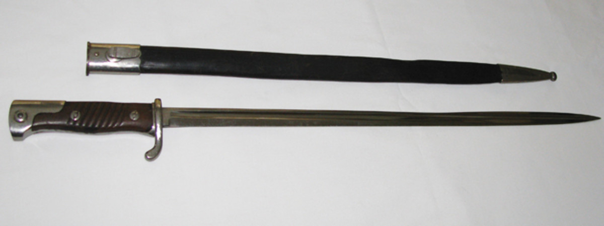  The impressive quillback blade on this model 1898 dress bayonet measures 20-1/2” in length.