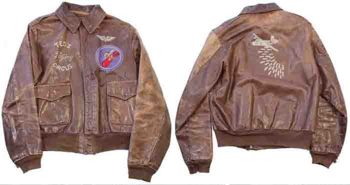 This WWII USAAF A-2 bomber jacket was one of the items sold in Hilde’s father’s vast collection sold through grenadierauctions.com.