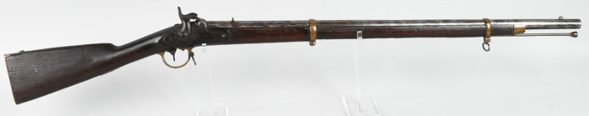 Original Dickson & Nelson Co. Confederate musket, dated 1865, .58 caliber, manufactured in Georgia for the State of Alabama, all original, ‘CS’ marked.