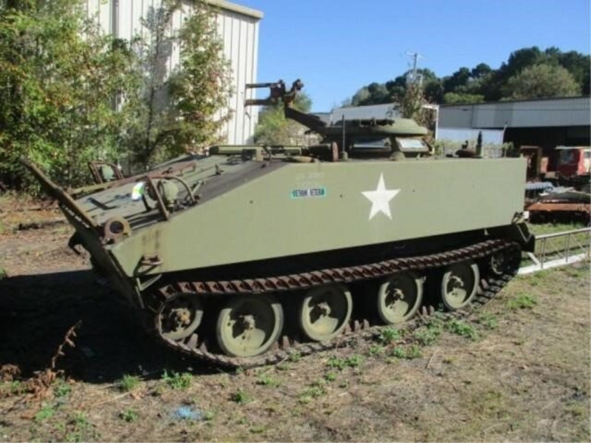 Lot 6, 1960s M114 All-Aluminum Armored Fighting Vehicle. Sold for $37,000.