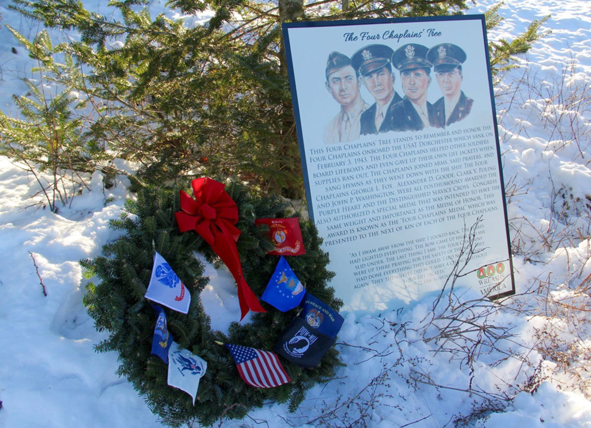 Four Chaplains remembrance on the WAA Tip-land in Maine