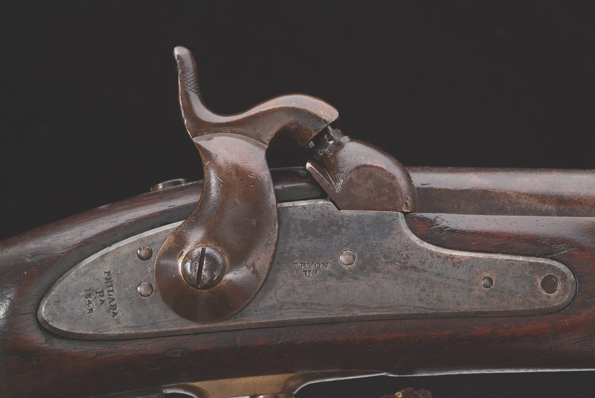 Tryon lockplate. New Jersey Type Is were Tryon-assembled rifles.